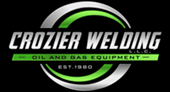 Crozier Welding logo is a mix of green and silver swirls around the company name Logo